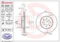 BREMBO 09550911 - Disco de freno - PRIME LINE - UV Coated