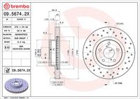 BREMBO 0956742X - Disco de freno - XTRA LINE - Xtra