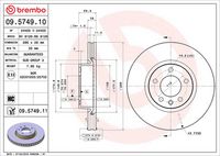 BREMBO 09574911 - Disco de freno - PRIME LINE - UV Coated