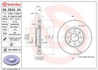 BREMBO 09584331 - Disco de freno - PRIME LINE - UV Coated
