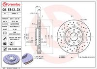 BREMBO 0958433X - Disco de freno - XTRA LINE - Xtra