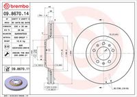 BREMBO 09867014 - Disco de freno - PRIME LINE