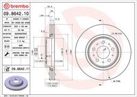 BREMBO 09.8642.10 - Disco de freno