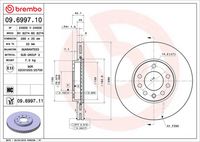 BREMBO 09699710 - Disco de freno - PRIME LINE