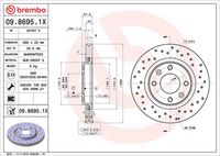 BREMBO 09.8695.1X - Disco de freno