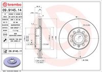 BREMBO 09.9145.14 - Disco de freno