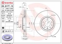 BREMBO 09.9177.11 - Disco de freno