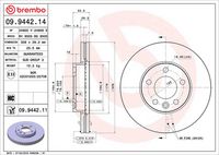 BREMBO 09.9442.11 - Disco de freno