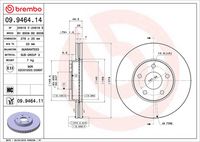 BREMBO 09.9464.14 - Disco de freno