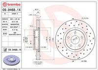 BREMBO 09.9468.1X - Disco de freno