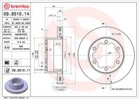 BREMBO 09.9510.14 - Disco de freno