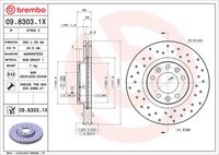 BREMBO 0983031X - Disco de freno - XTRA LINE - Xtra