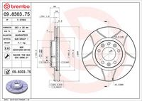 BREMBO 09830375 - Disco de freno - XTRA LINE - Max