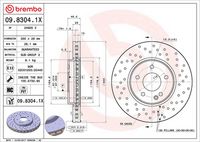 BREMBO 0983041X - Disco de freno - XTRA LINE - Xtra