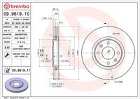 BREMBO 09.9619.10 - Disco de freno
