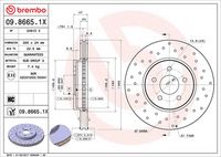 BREMBO 0986651X - Disco de freno - XTRA LINE - Xtra