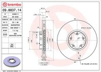 BREMBO 09883714 - Disco de freno - PRIME LINE