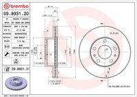 BREMBO 09893121 - Disco de freno - PRIME LINE - UV Coated