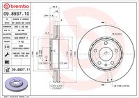 BREMBO 09893711 - Disco de freno - PRIME LINE - UV Coated