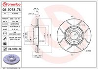 BREMBO 0990782X - Disco de freno - XTRA LINE - Xtra