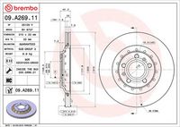 BREMBO 09A26911 - Disco de freno - PRIME LINE - UV Coated