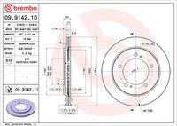 BREMBO 09914210 - Disco de freno - PRIME LINE