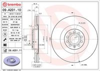 BREMBO 09.A201.10 - Disco de freno