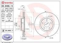 BREMBO 09946811 - Disco de freno - PRIME LINE - UV Coated