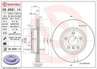 BREMBO 09958114 - Disco de freno - PRIME LINE