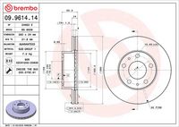 BREMBO 09961414 - Disco de freno - PRIME LINE