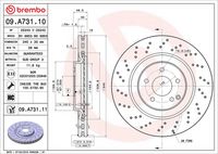BREMBO 09.A731.10 - Disco de freno