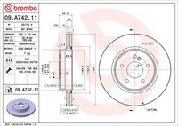 BREMBO 09.A742.11 - Disco de freno