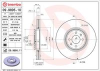 BREMBO 09989510 - Disco de freno - PRIME LINE