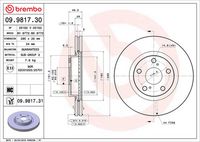 BREMBO 09981730 - Disco de freno - PRIME LINE