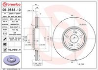 BREMBO 09981811 - Disco de freno - PRIME LINE - UV Coated