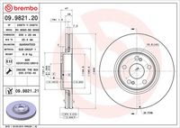 BREMBO 09982121 - Disco de freno - PRIME LINE - UV Coated