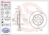 BREMBO 09993611 - Disco de freno - PRIME LINE - UV Coated