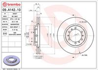 BREMBO 09A14210 - Disco de freno - PRIME LINE