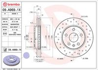 BREMBO 09.A969.1X - Disco de freno