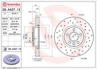 BREMBO 09A4271X - Disco de freno - XTRA LINE - Xtra