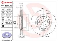 BREMBO 09.B614.10 - Disco de freno