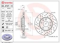 BREMBO 09A7271X - Disco de freno - XTRA LINE - Xtra