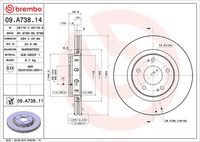 BREMBO 09A73814 - Disco de freno - PRIME LINE