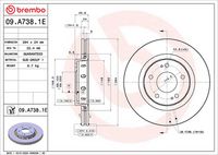BREMBO 09A73814 - Disco de freno - PRIME LINE