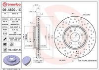 BREMBO 09A8201X - Disco de freno - XTRA LINE - Xtra
