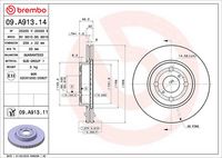 BREMBO 09A91311 - Disco de freno - PRIME LINE - UV Coated