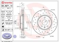 BREMBO 09A9711X - Disco de freno - XTRA LINE - Xtra