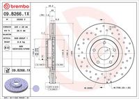 BREMBO 09B2661X - Disco de freno - XTRA LINE - Xtra