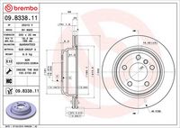 BREMBO 09B33811 - Disco de freno - PRIME LINE - UV Coated