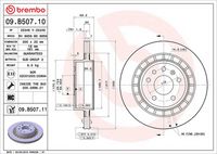 BREMBO 09B50711 - Disco de freno - PRIME LINE - UV Coated
